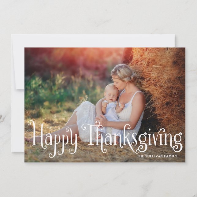 Carte photo de Bon thanksgiving de script Imaginai (Devant)