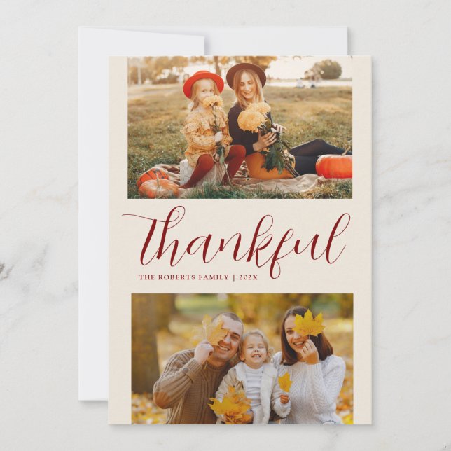 Carte photo de bon thanksgiving moderne (Devant)