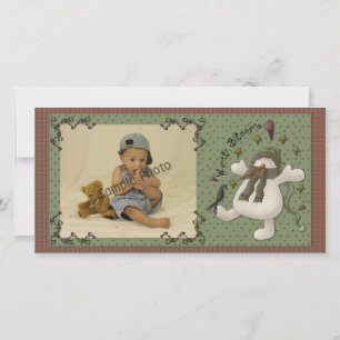 Carte photo de bonhomme de neige de Wynter Blessin