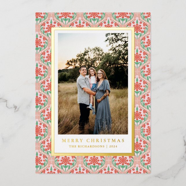 Carte Photo de Bordure Festive Ornée (Recto)