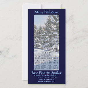 Carte photo de calendrier du Joyeux Noël 2012