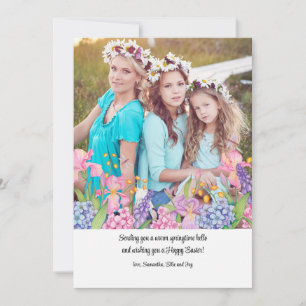 Carte photo de charme de printemps