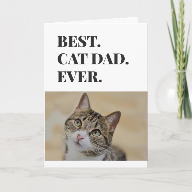 Carte Photo de chat pour la fête des pères, papa chat du (Devant)