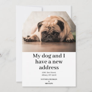 Carte Photo de chien familier Nouvelle adresse Nous avon