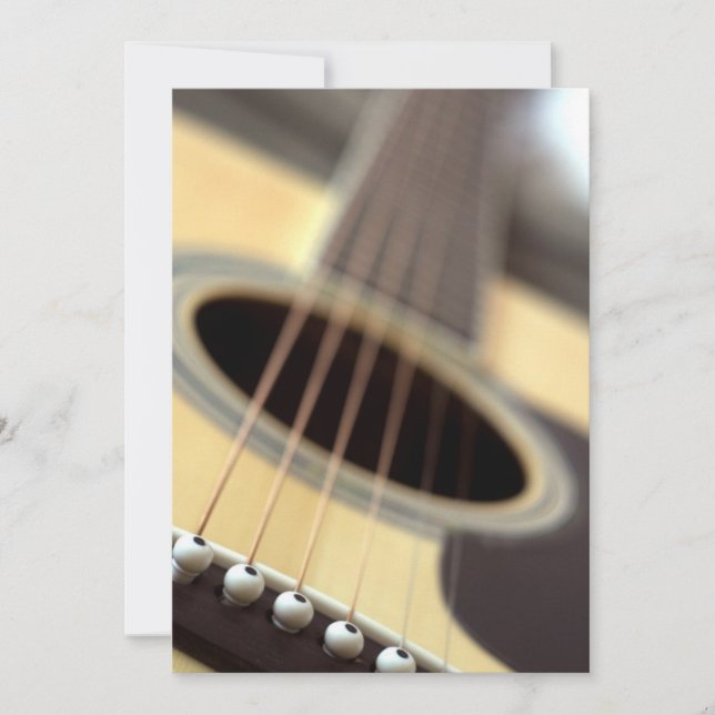 Carte Photo de closeuse de guitare acoustique (Devant)