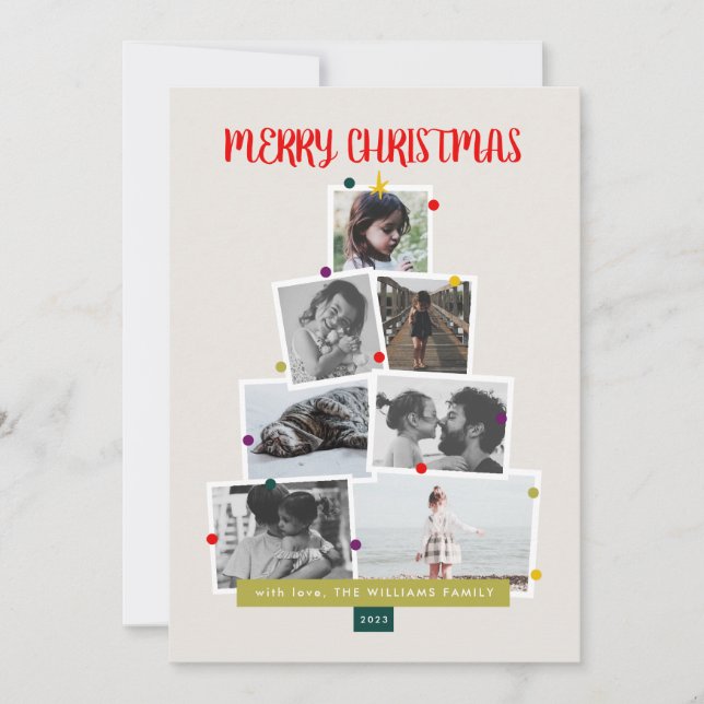 Carte photo de collection de sapins de Noël (Devant)