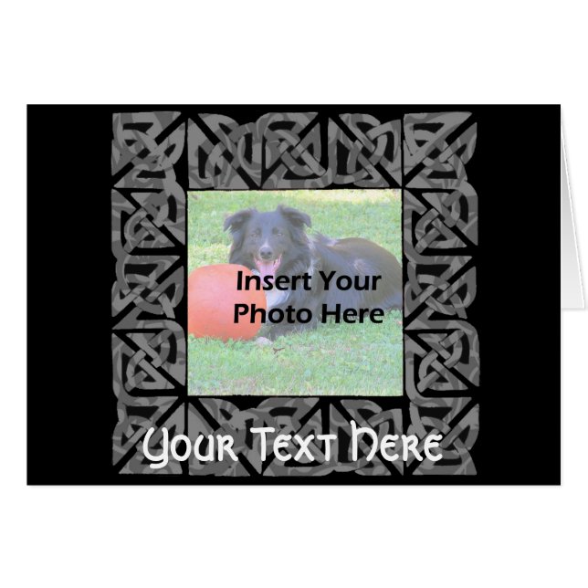 Carte photo de conception de noeuds celtiques (Devant horizontal)