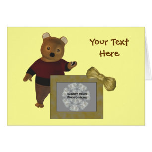 Carte photo de conception d'ours Brown