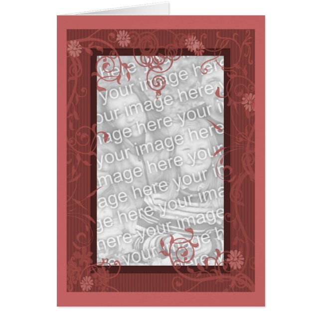 Carte photo De Conception Fleurs Et Flûtes (Devant)