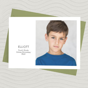 Carte photo de conservation de l'année scolaire