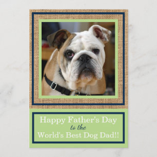 Carte Photo de coutume de papa du chien du monde de fête