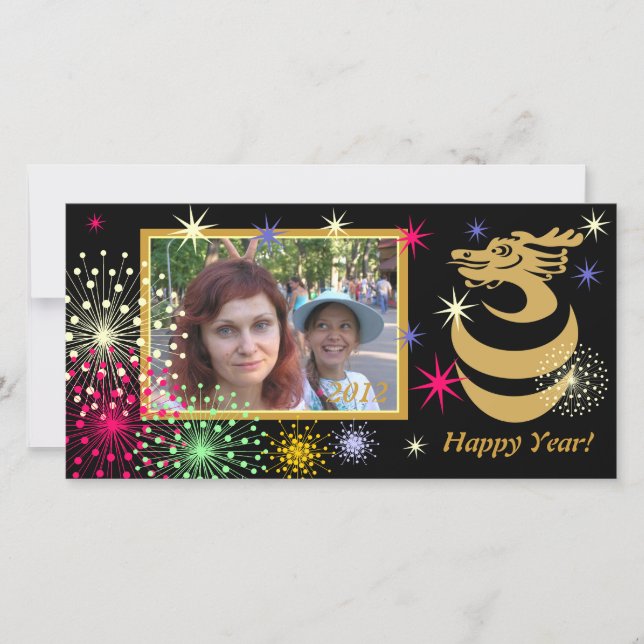 Carte photo de dragon (Devant)