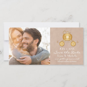 Carte photo de faire-part de Cendrillon Carrosse d