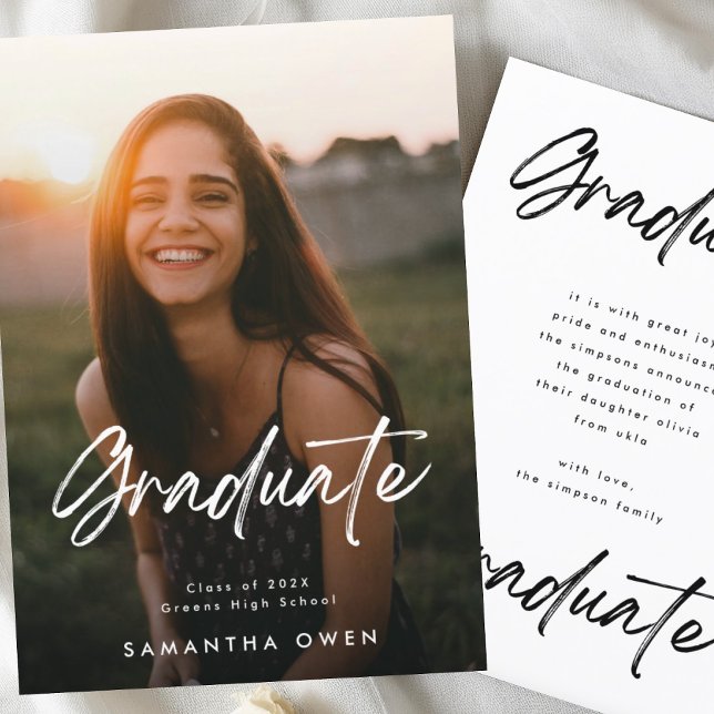 Carte photo de Faire-part de diplôme personnalisab (Créateur téléchargé)