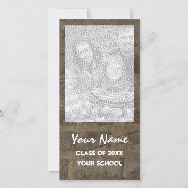 Carte photo de Faire-part de graduation de mur de  (Devant)