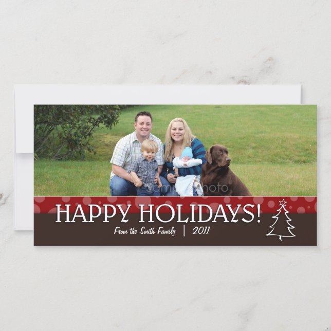 Carte photo de famille bonnes fêtes (Devant)