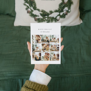 Carte Photo de famille de collage moderne   Joyeux Fêtes