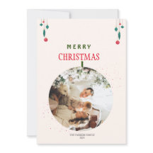 Carte photo de famille de Noël moderne