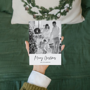 Carte Photo de famille moderne   Joyeux Noël   Vacances