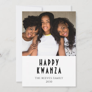 Carte Photo de famille moderne minimale Joyeux Kwanzaa