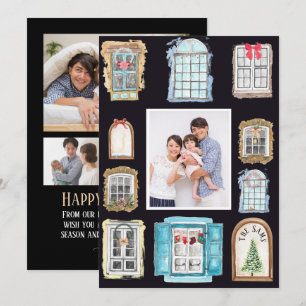 Carte photo de famille Windows Noël d'hiver
