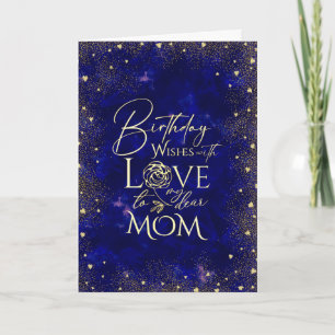 Carte Photo de fête d'anniversaire de maman ciel nocturn