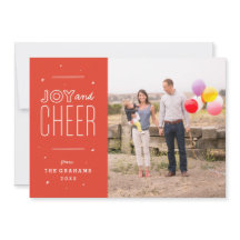 Carte photo de fête de vacances de joie et