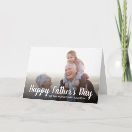 Carte photo de Fête des pères personnalisé pour gr