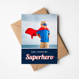 Carte photo de Fête des pères personnalisé Superhe