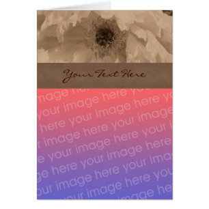 Carte photo de fleur Sepia Peony