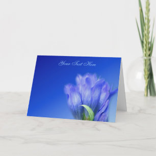 Carte photo de fleurs Gentien Bleu