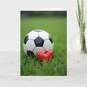 Carte Photo de Football Cœur Amour