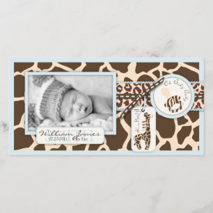 Carte photo de garçon de safari