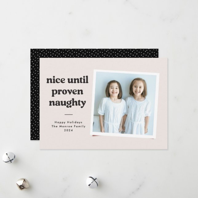 Carte photo de gentil à vilain - noir (Devant/Arrière en situation)