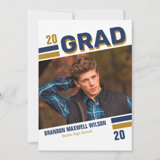 Carte photo de grade de Varsity contemporain