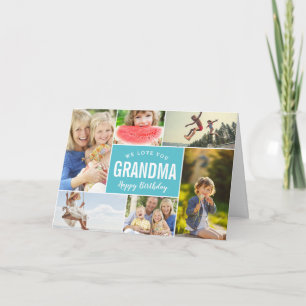 Carte Photo de grand-père Collage Birthday