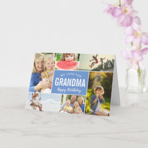 Carte Photo de grand-père Collage Birthday