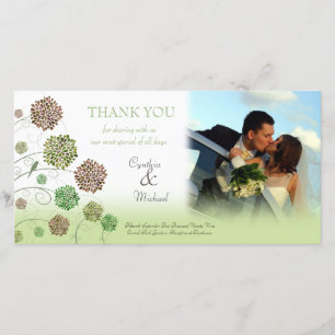 Carte photo de jardin de dahlia de Merci de