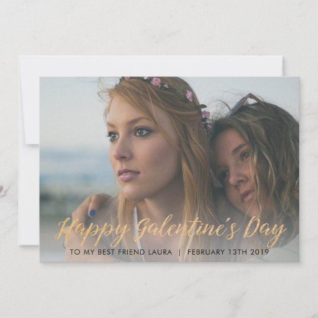 CARTE PHOTO de jour de GALEntines pour meilleur am (Devant)