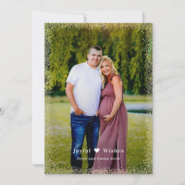 Carte photo de jour férié brillant personnalisé (Devant)