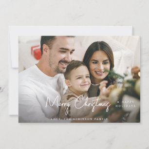 Carte Photo de Joyeux Noël Minimaliste H
