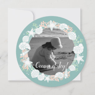 Carte Photo de la couronne de Noël Coastère