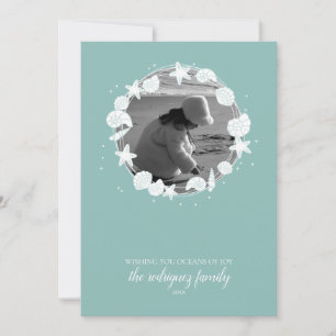 Carte Photo de la couronne de Noël Coastère