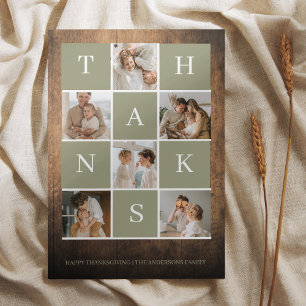 Carte Photo de la famille Collage   Jour du Bon thanksgi