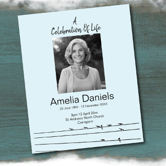 Carte photo de la fête de la vie des oiseaux sur u