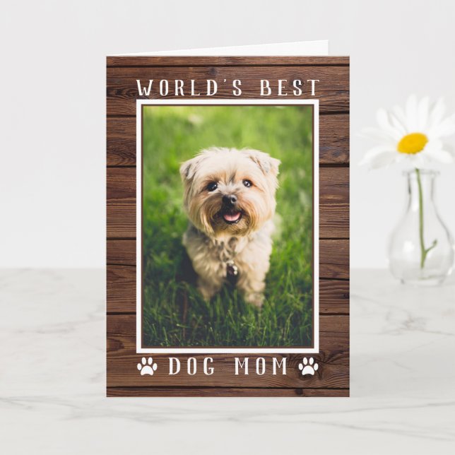 Carte Photo de la Fête des mères du meilleur chien du mo (Petite plante)
