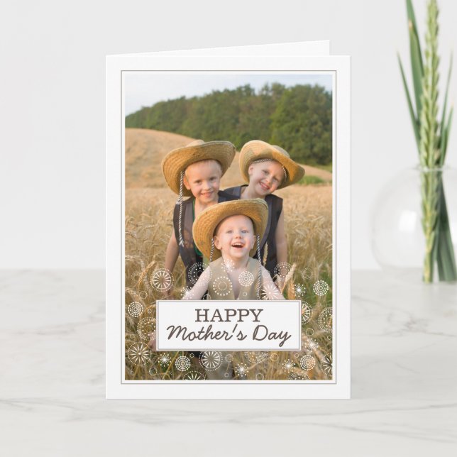 Carte photo de la Fête des Mères Joyeuses (Devant)