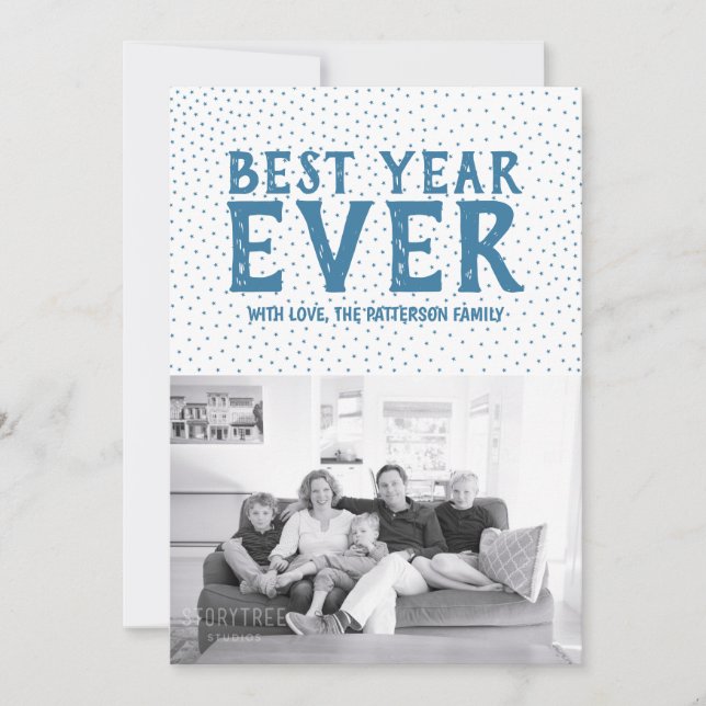 Carte photo de la meilleure année jamais de nouvel (Devant)