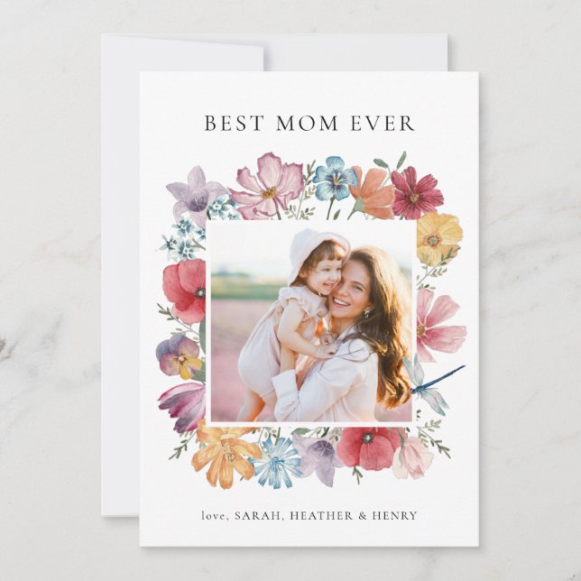 Carte photo de la meilleure maman (Devant)