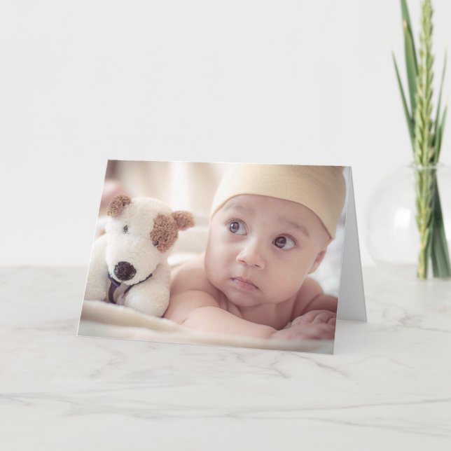 Carte Photo De La Première Fête Des Mères Du Bébé (Devant)